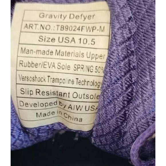 Gravity Defyer Women's Gdefy Mighty Walk Sneaker Shoes Purple 10.5 - Picture 11 of 12